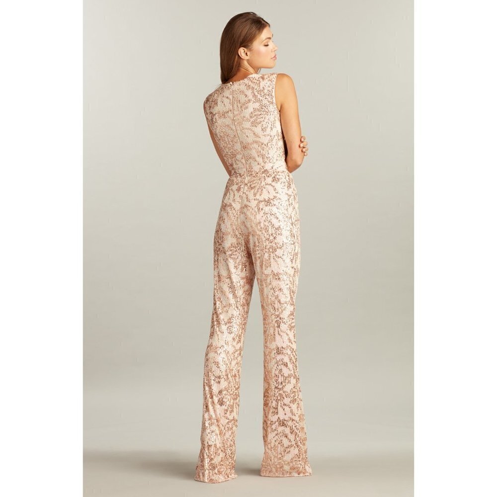 SHO BY TADASHI SHOJI Cutout Sleeveless Sequin Jumpsuit - Picture 2 of 8